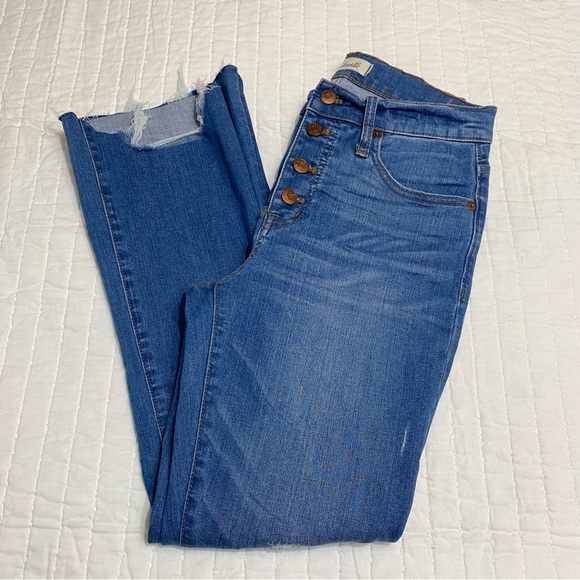 Madewell Cali Demi-Boot Jeans Button-Front Edition Medium Wash Size 26 - Picture 14 of 14